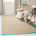 Natural Fiber Area Rug 6x9 - Seagrass Basketweave Design