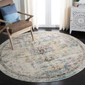 SAFAVIEH Madison 6ft7ft Round Area Rug - Durable Grey Gold Medallion
