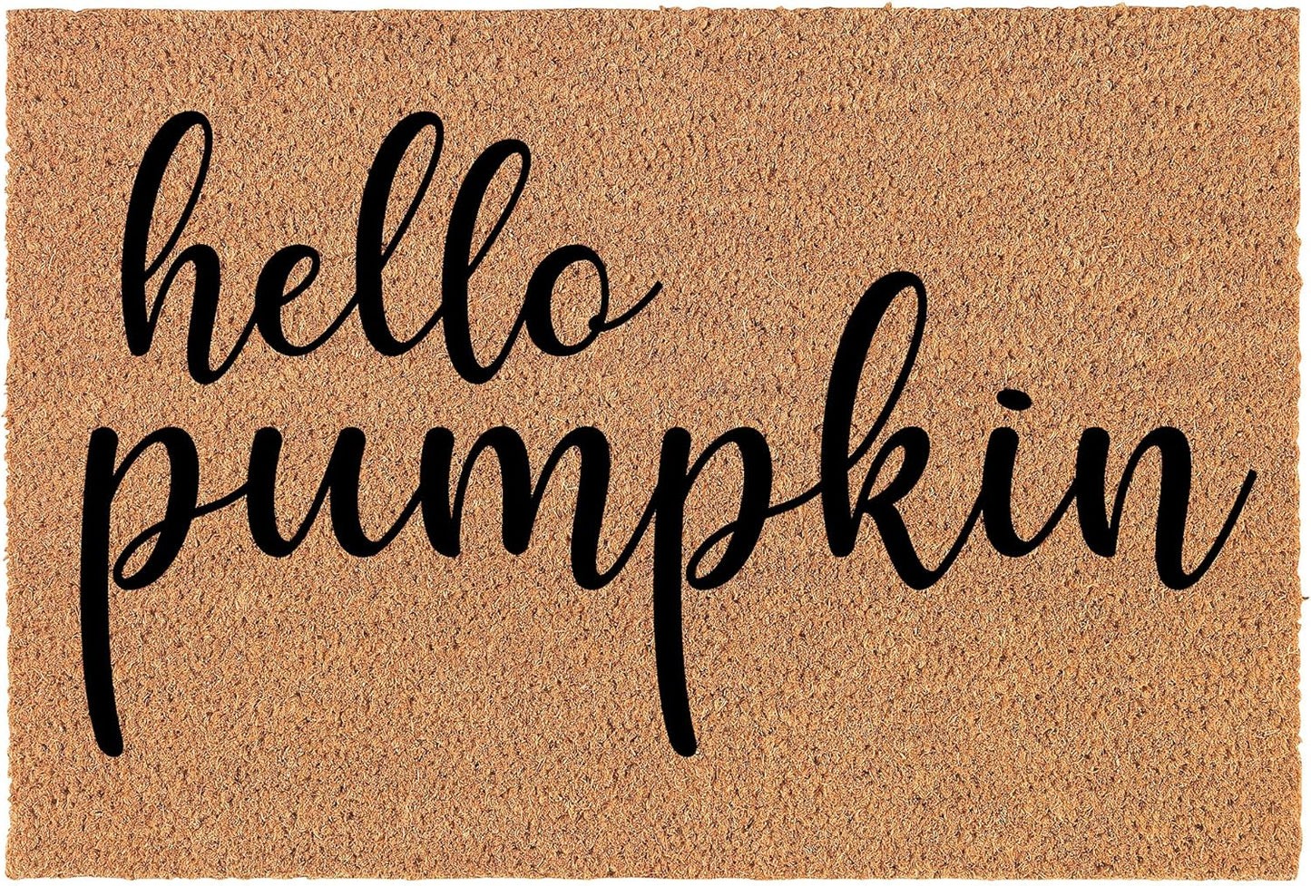 Natural Coco Coir Door Mat Hello Pumpkin for Your Home