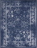 Adirondack X-Large Area Rug 11 ft x 15 ft Navy & Ivory - Durable