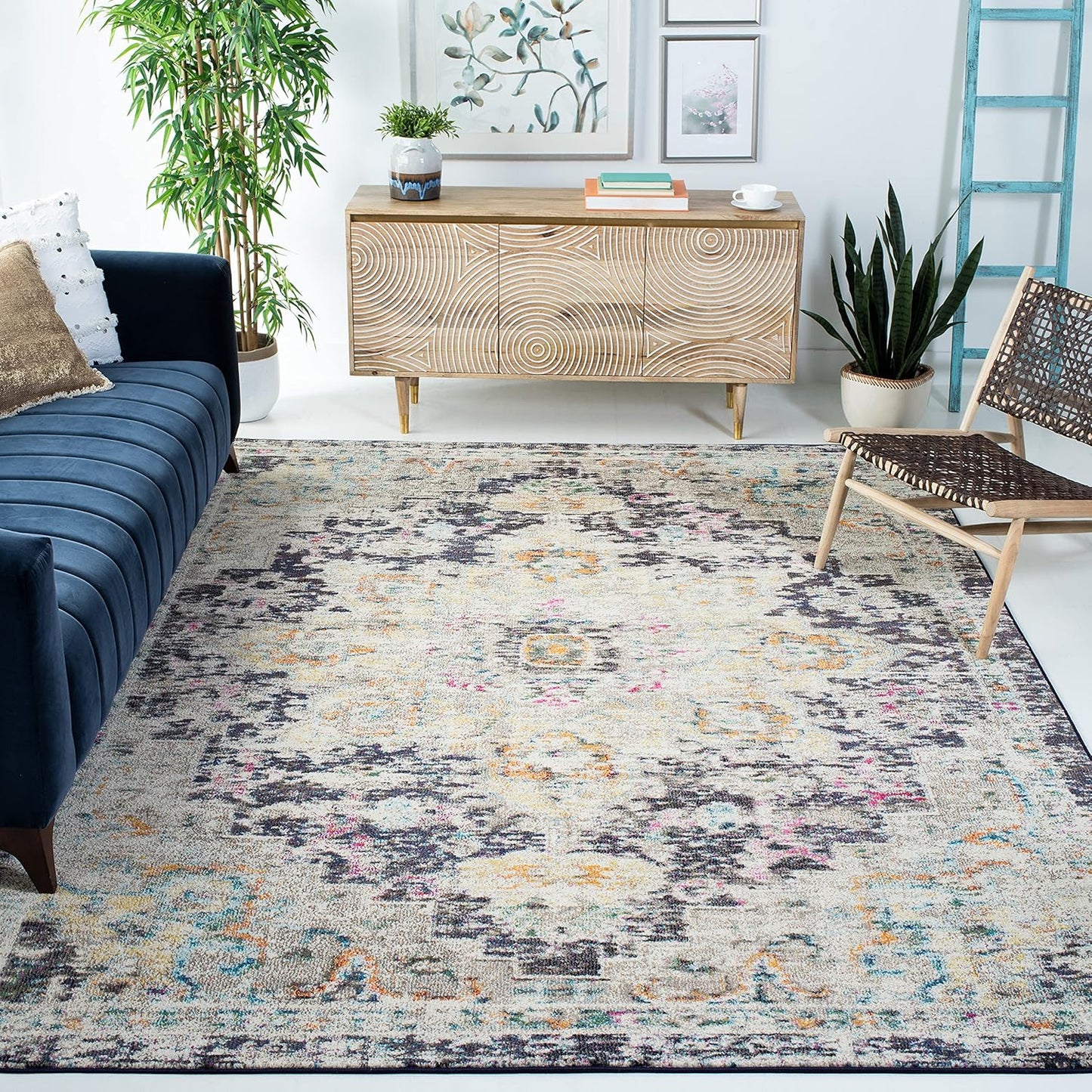 SAFAVIEH Madison Collection Area Rug - Boho Chic Design for Home