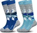 Merino Wool Ski Socks Kids Knee-High Thermal Socks - Warm Cushioning