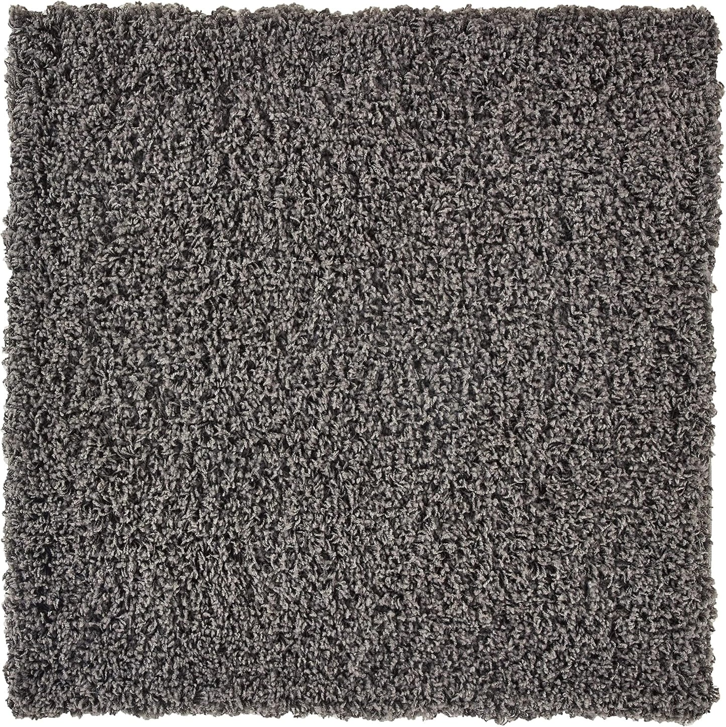 Unique Loom Solid Shag Collection Area Rug in Graphite Gray