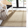 Seagrass Area Rug 4x6 - Natural Fiber Basketweave with Border