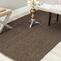 Handmade Jute Area Rug 4ft Square for Farmhouse Style Decor