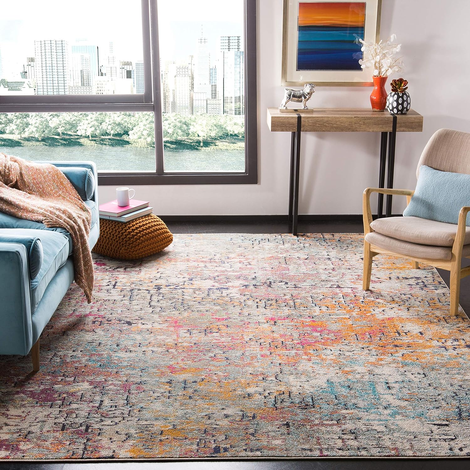 SAFAVIEH Madison Collection Area Rug - Modern Abstract Design