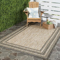 SAFAVIEH Courtyard 5ft 3in Square Outdoor Rug - Durable, Washable