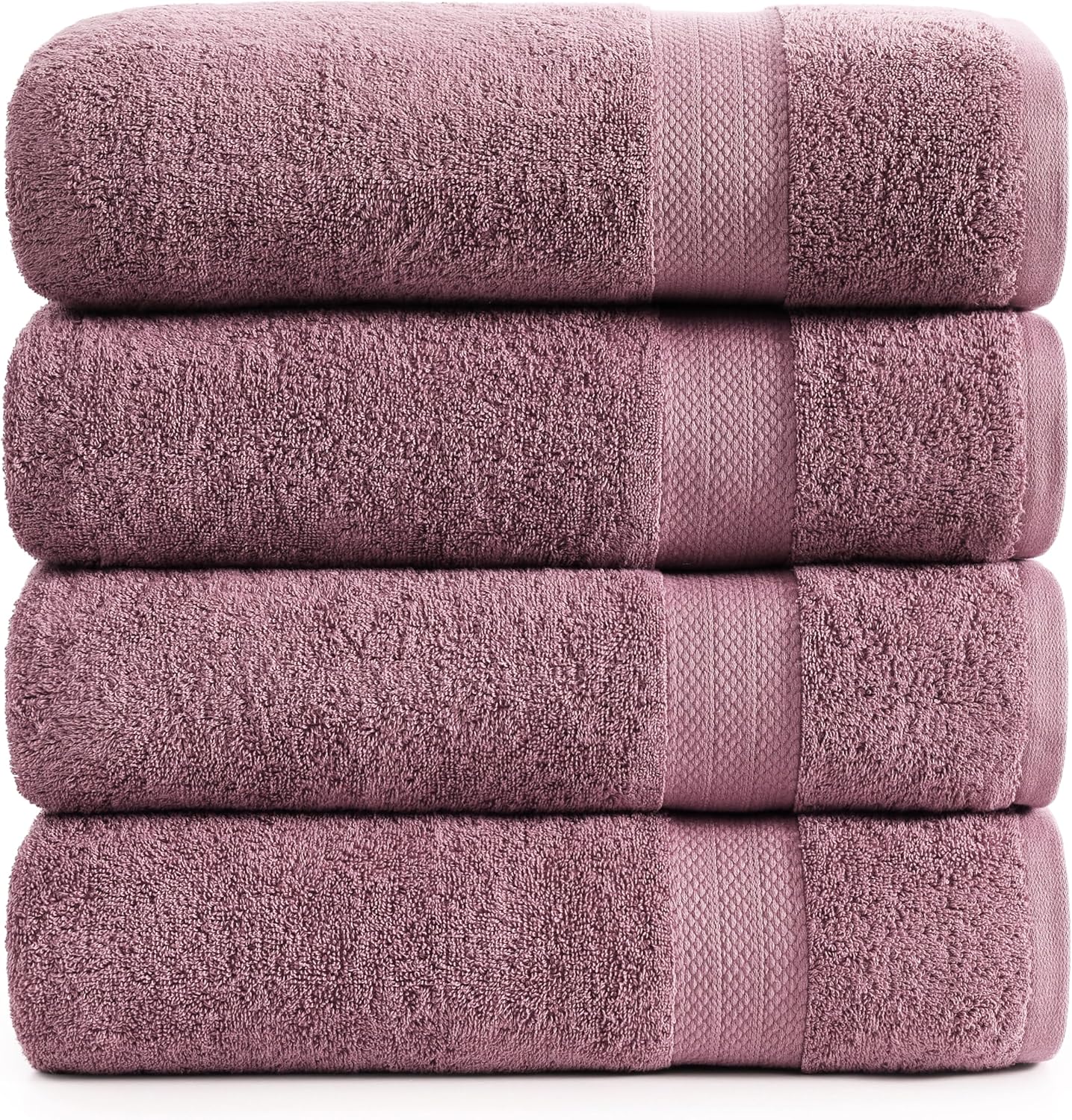 100% Cotton Large Bath Towels Set of 4 - Soft & Absorbent