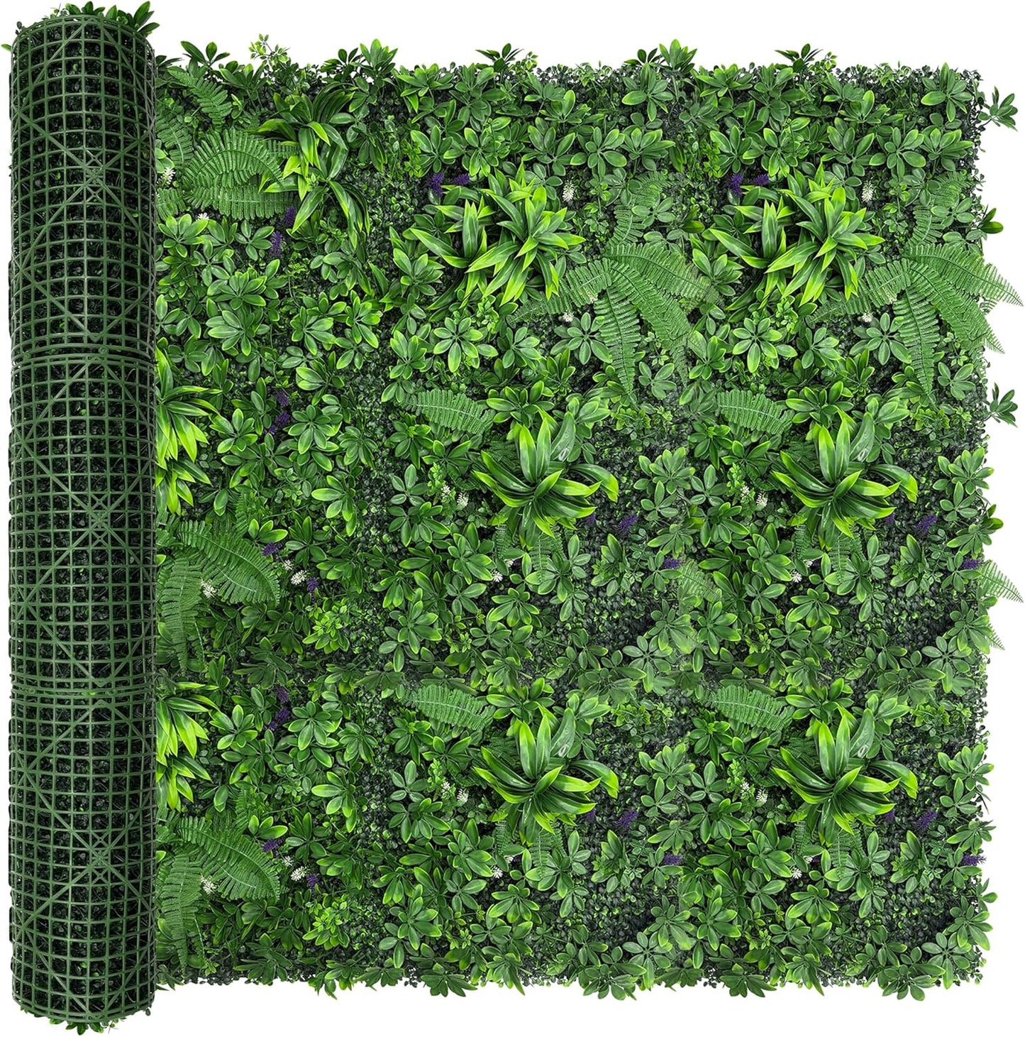 Artificial Green Boxwood Grass Wall Roll for Privacy and Decor