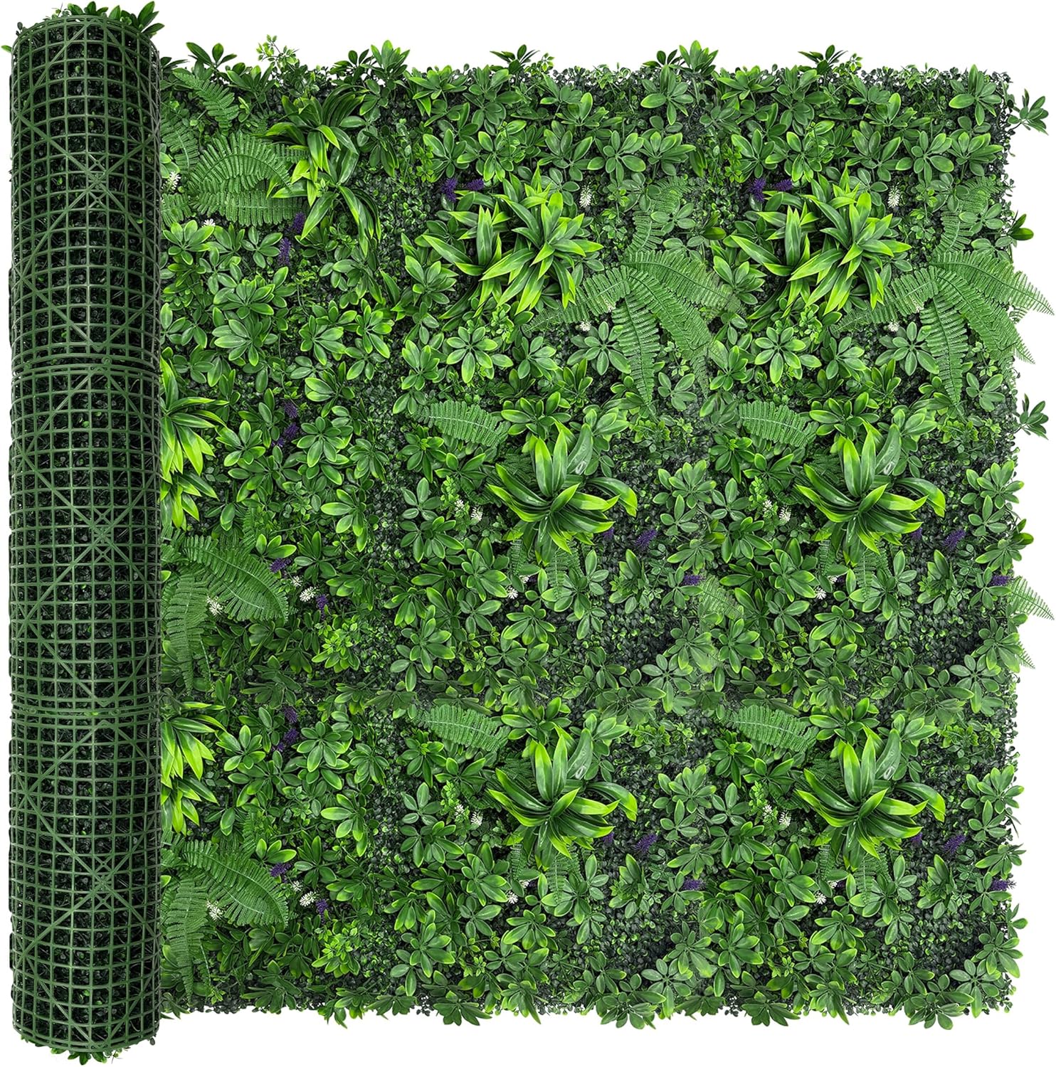 Artificial Green Boxwood Grass Wall Roll for Privacy and Decor