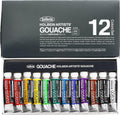 Holbein Artists Gouache Set of 12, 5ml tubes - Vibrant Matte Colors