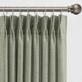 Sage Sheer Curtains 90 in Pinch Pleated Linen Blend - Soft Light