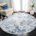 SAFAVIEH Amelia Round Area Rug 5ft 3in - Modern Navy & Grey