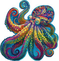 Mys Aurora Agate Octopus Wooden Jigsaw Puzzle - 500 Pc King Size