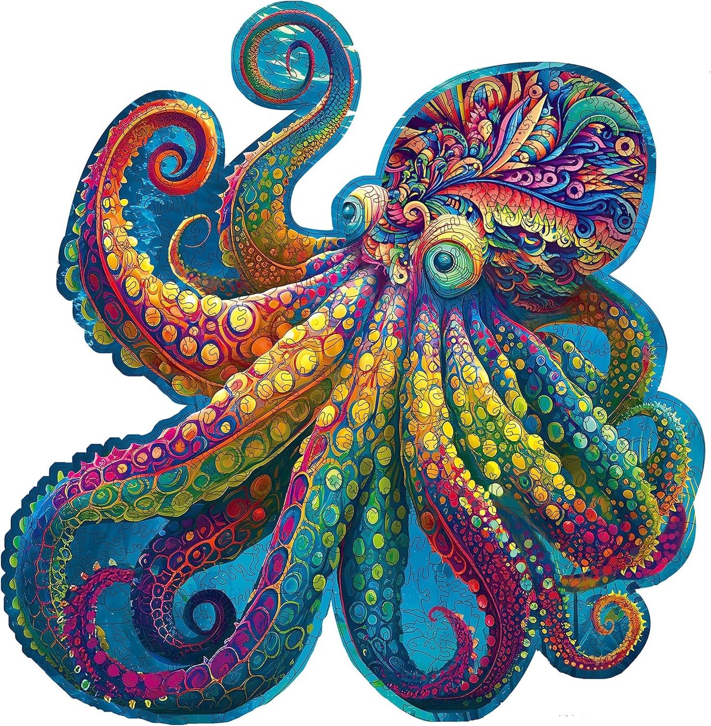Unique Wooden Jigsaw Puzzle of Agate Octopus - 500 Pcs Fun