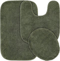 Garland Rug Traditional Nylon Washable Deep Fern 3 Piece Set - Soft