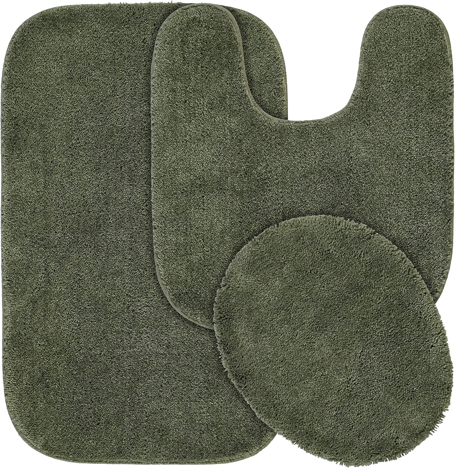 Garland Rug Traditional Nylon Washable Deep Fern 3 Piece Set