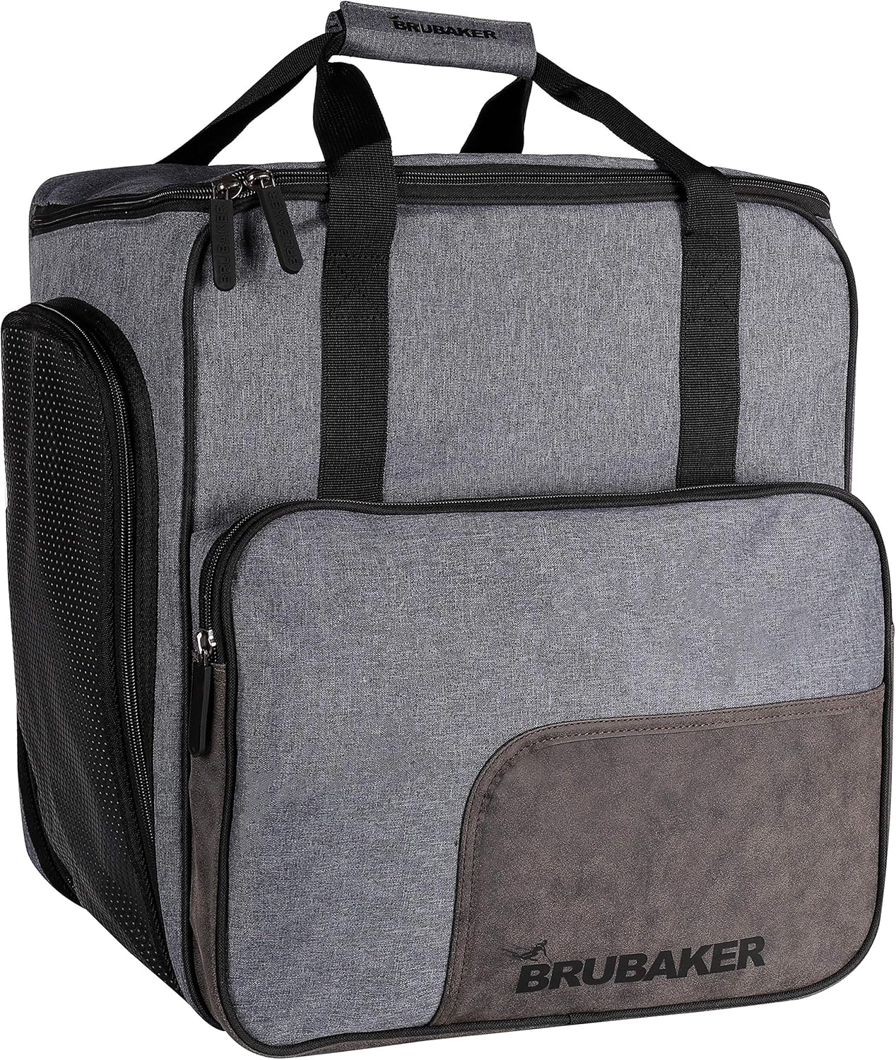 BRUBAKER Super Performance Ski Boot Bag - Grey Black