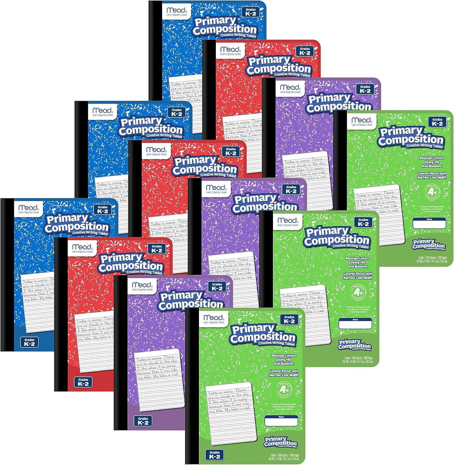 Mead Primary Composition Book for Grades K-2, 12 Pack