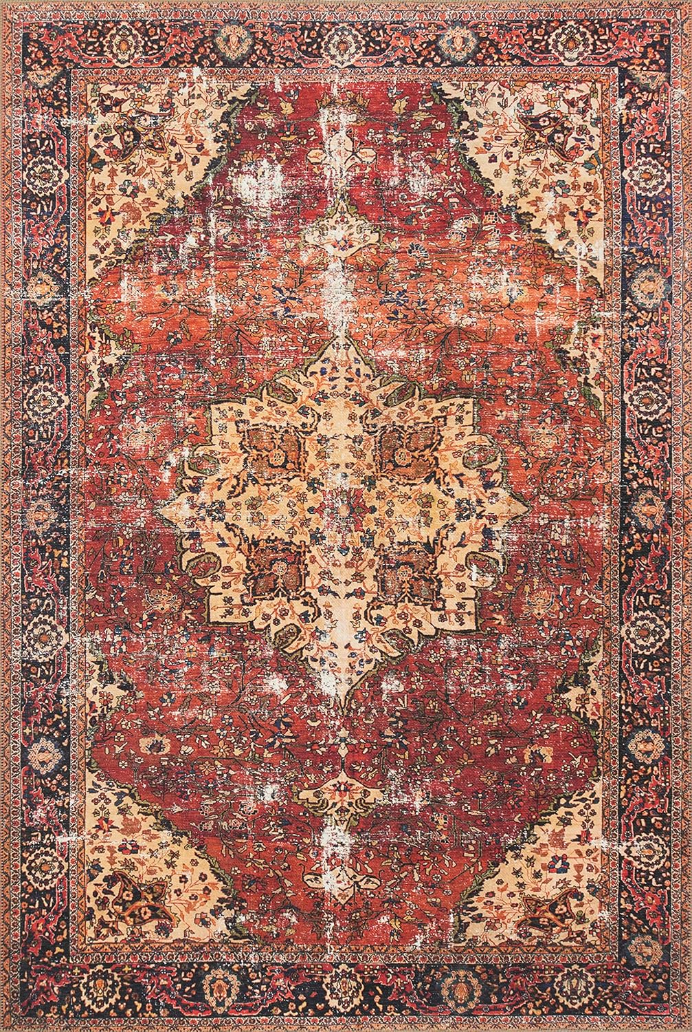Loloi Loren Collection LQ-07 Red/Navy Area Rug for Any Room