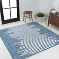 JONATHAN Y Stripe Geometric Indoor Outdoor Square Rug 8X8 - Easy-Clean