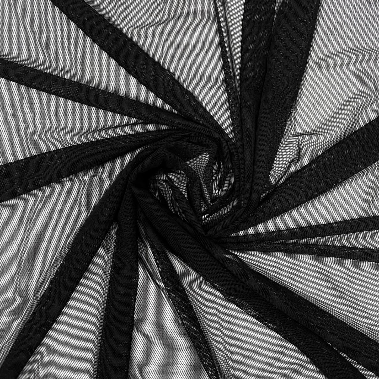 4-Way Stretch Power Mesh Fabric - Versatile Black Nylon Spandex