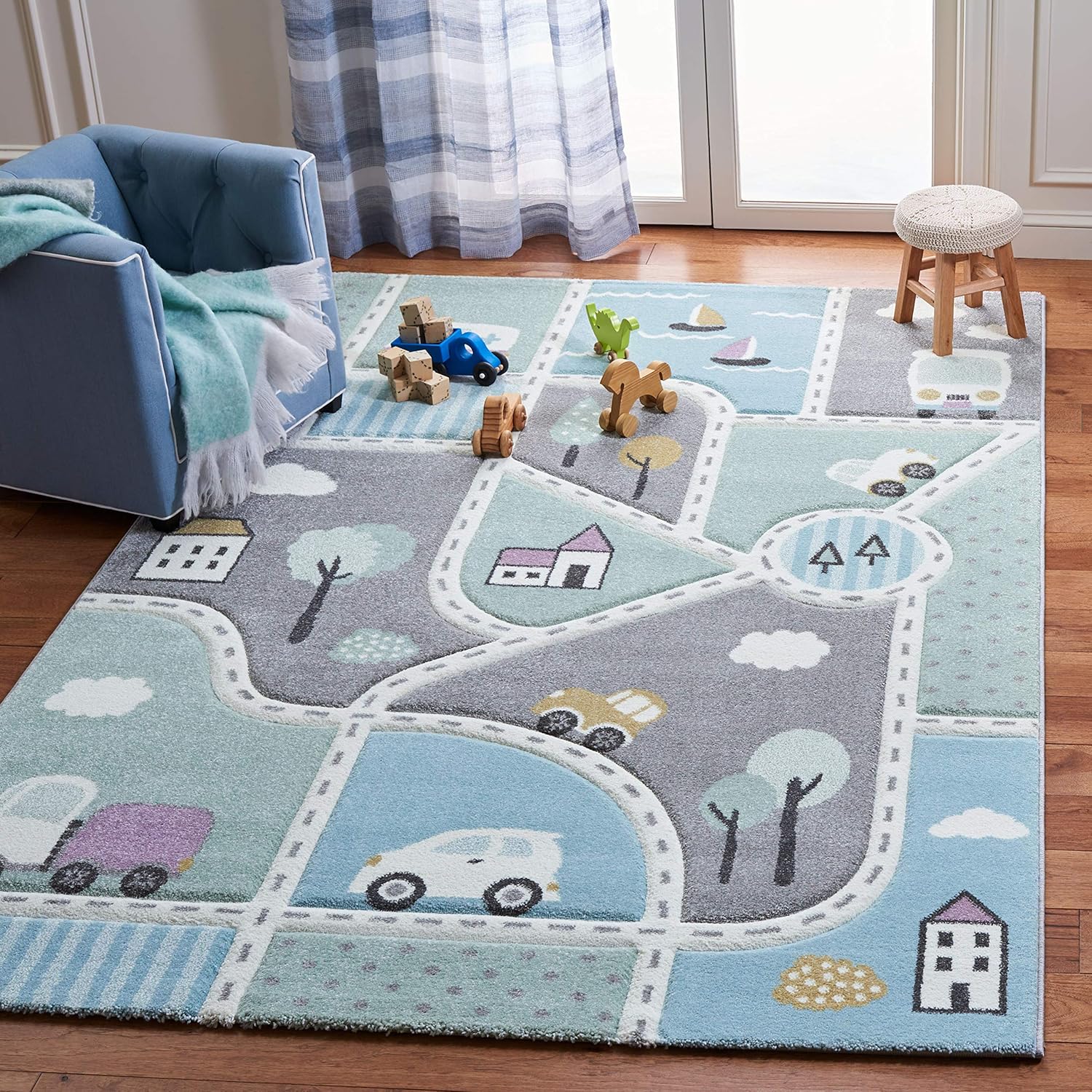 SAFAVIEH Carousel Kids Collection Area Rug - Stylish & Durable