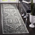 Adirondack Runner Rug 2ft 6in x 10ft - Durable Silver & Black Runner