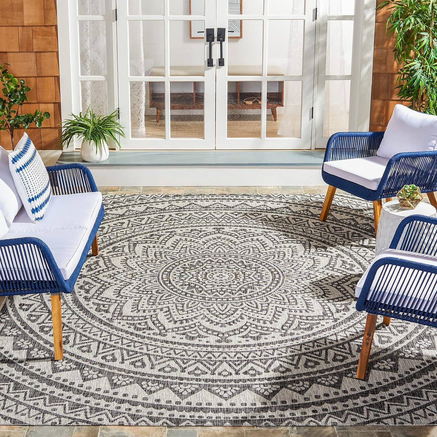 SAFAVIEH Courtyard Collection Area Rug - Stylish & Durable Design