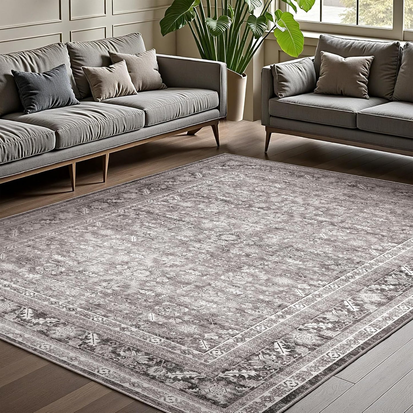 OPPODREAM Vintage Grey Area Rugs 8x10 for Stylish Homes