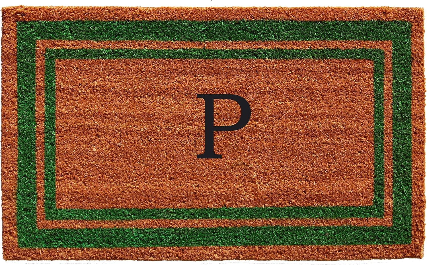 Calloway Mills Green Border Monogram Doormat for Entryways
