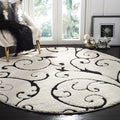 SAFAVIEH Florida Shag 9 ft Round Rug - Plush Non-Shedding Comfort