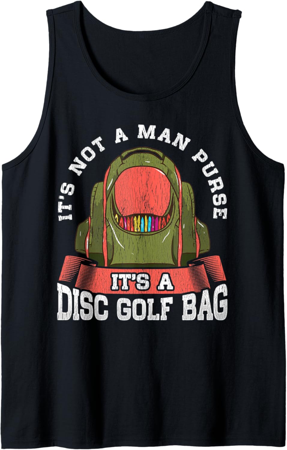 Disc Golfer Tank Top - Funny Golf Bag Man Purse Gift