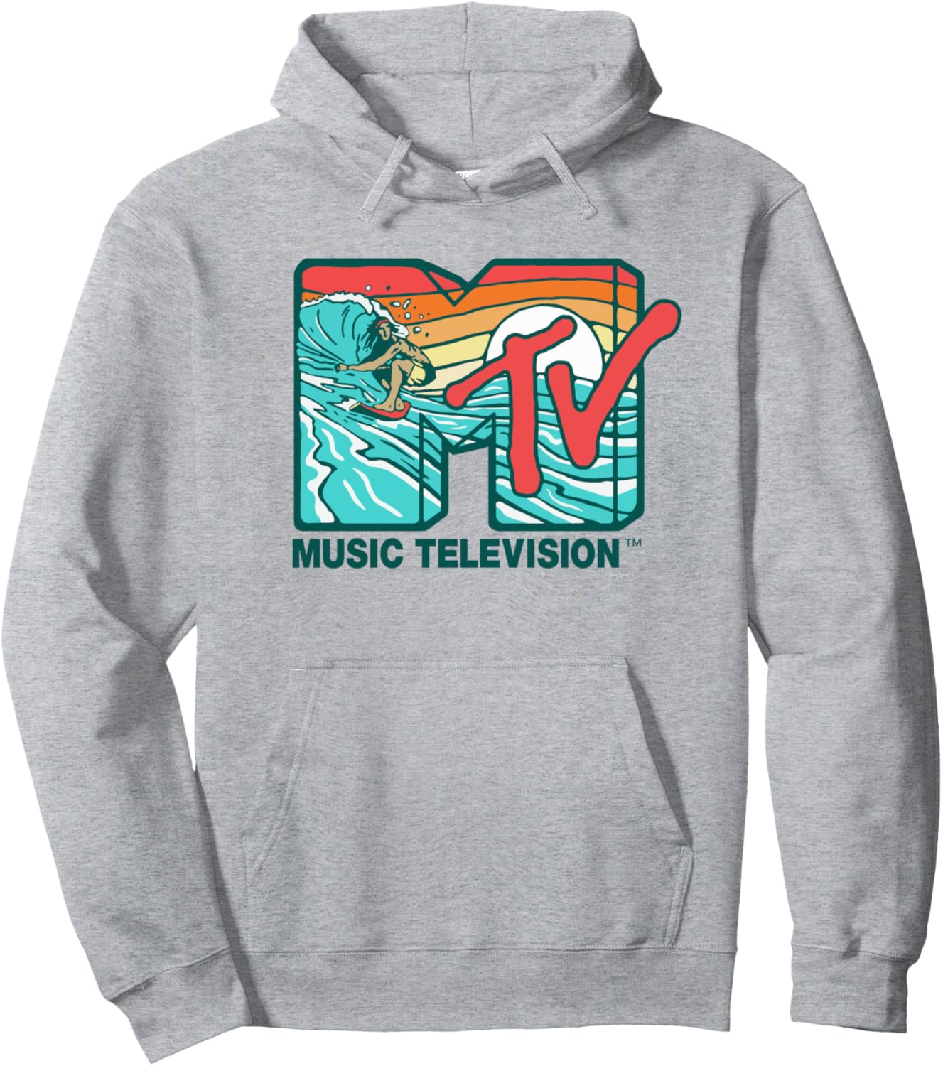 MTV Catch a Wave Surfer Logo Retro Graphic Pullover Hoodie Review