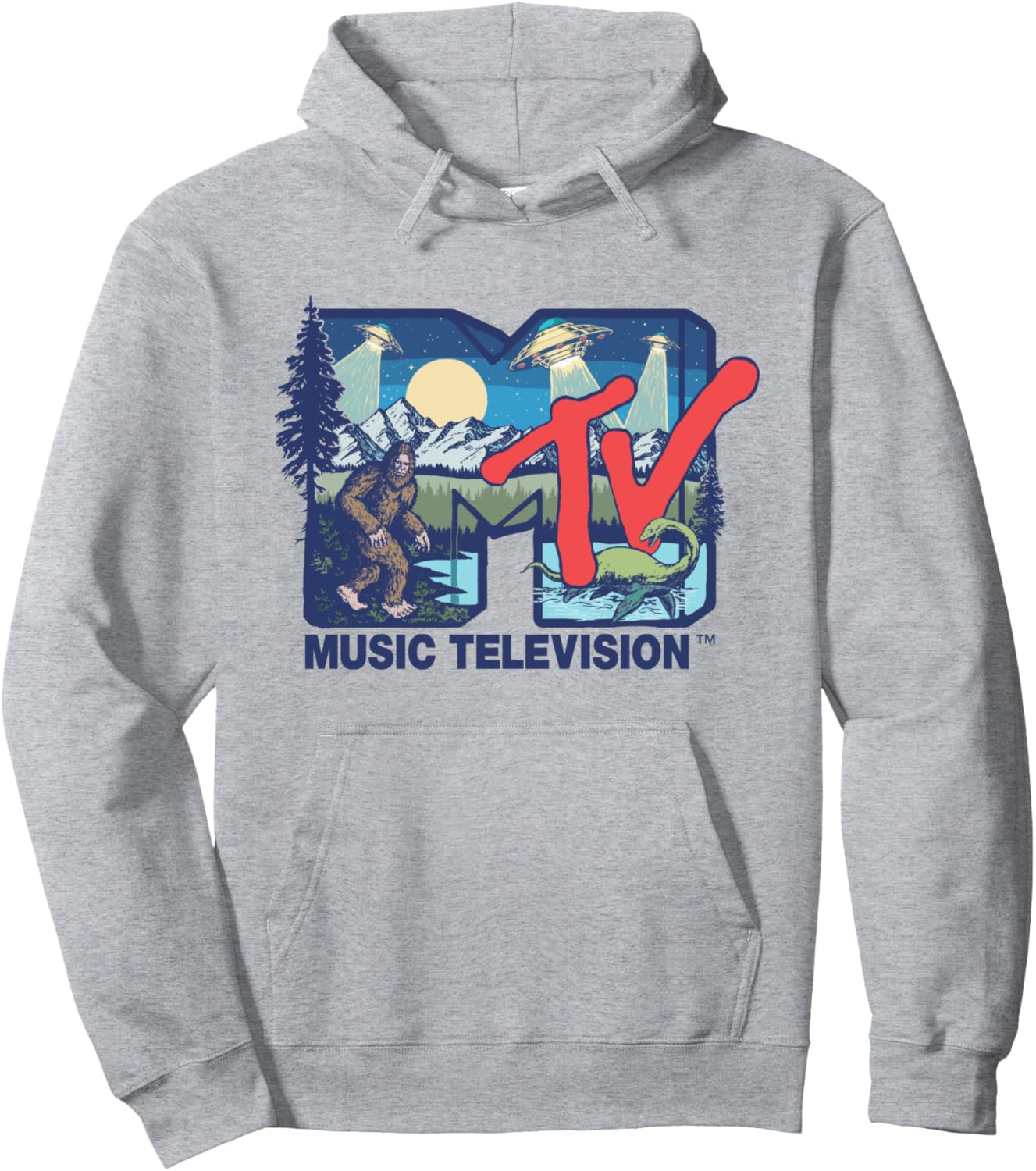 Cryptid MTV Logo Pullover Hoodie Featuring Bigfoot & UFOs
