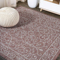 JONATHAN Y Vintage Filigree Indoor Outdoor Square Area Rug 5X5 - Easy