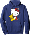 Hello Kitty and Teddy Bear Hoodie Pullover Hoodie - Cute Character