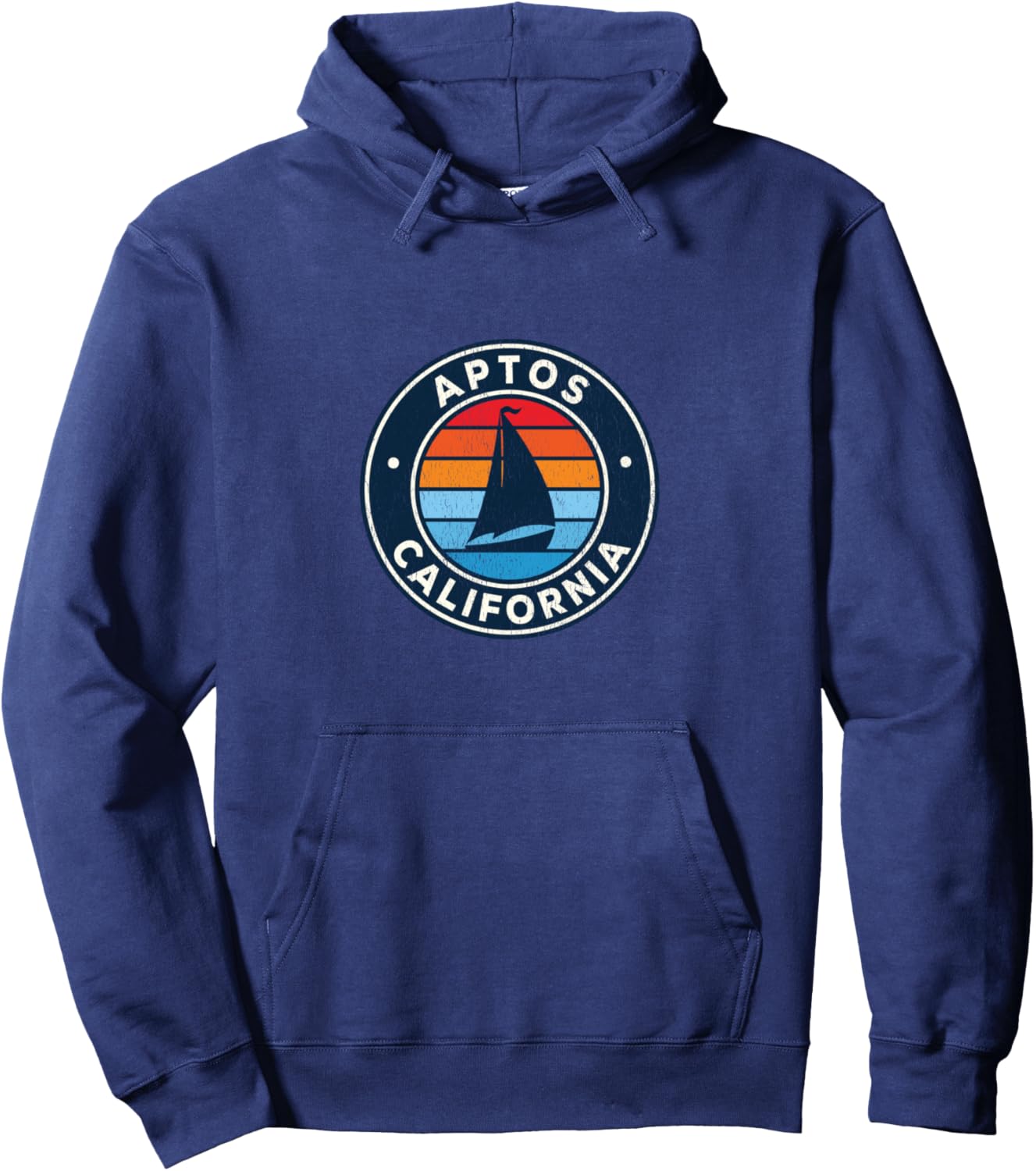 Vintage Sailboat Pullover Hoodie - Retro Style