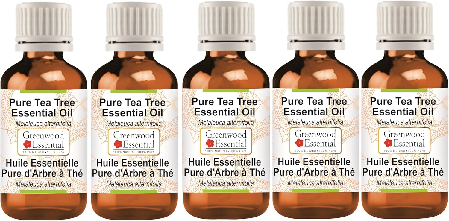 Tea Tree Essential Oil Pack of Five - 100ml Each for Wellness
