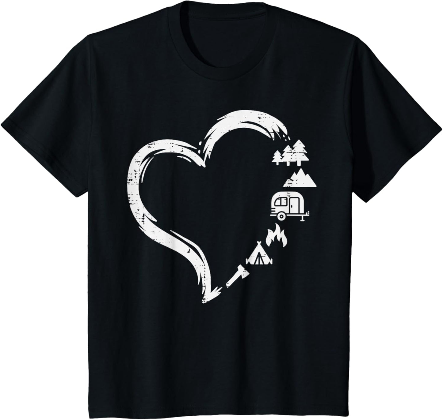 Cute Campfire Love Tee for Happy Campers