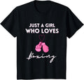 Just A Girl Who Loves Boxing Cool Girls Boxing Gloves T-Shirt