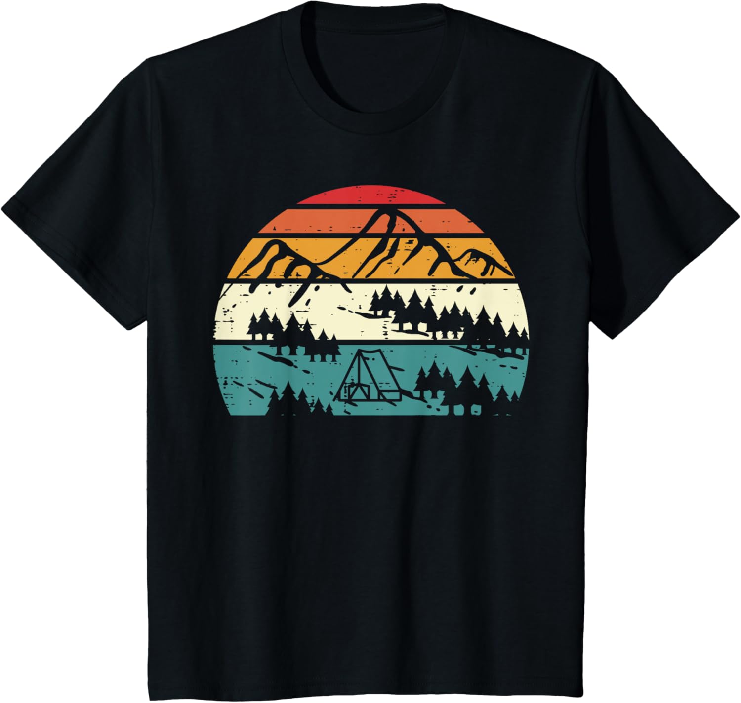 Mountain Sunset Camping Tee - Outdoor Fun for All!