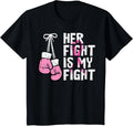 Breast Cancer Boxing Gloves T-Shirt - Supportive Pink Awareness Tee