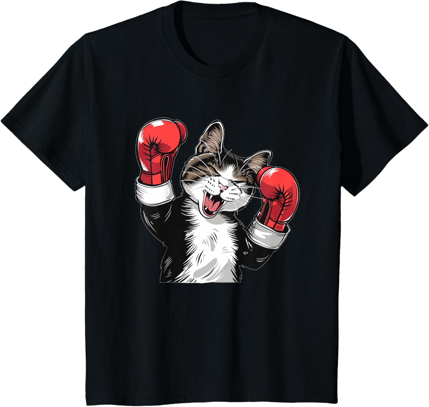 Boxing Cat Kids T-Shirt, Fun Animal Design