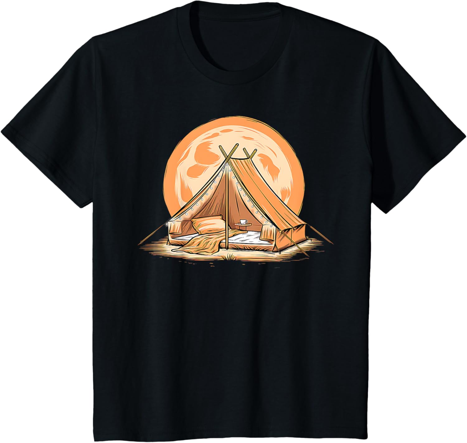 Vintage Moonlit Camping Tee - Starry Night Adventure!