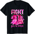 Fight For A Cure Pink Boxing Gloves Breast Cancer Awareness T-Shirt