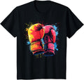 Colorful painted Boxing Gloves on artistic Boxing T-Shirt - Pop Art