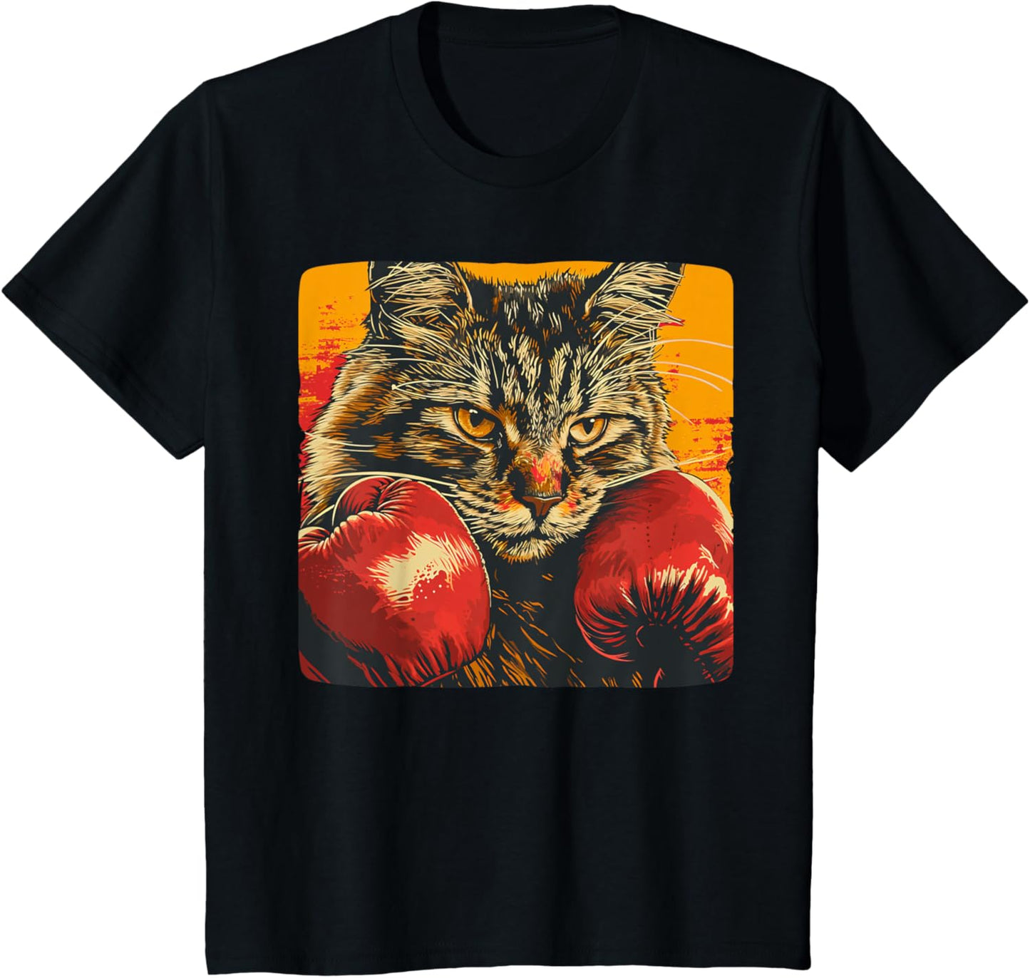 Boxing Cat Graphic Tee: Purrfect for Cat & Boxing Fans