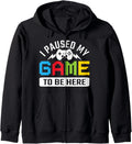 Retro Gamer Gift Zip Hoodie: Pause Game, Make Memories