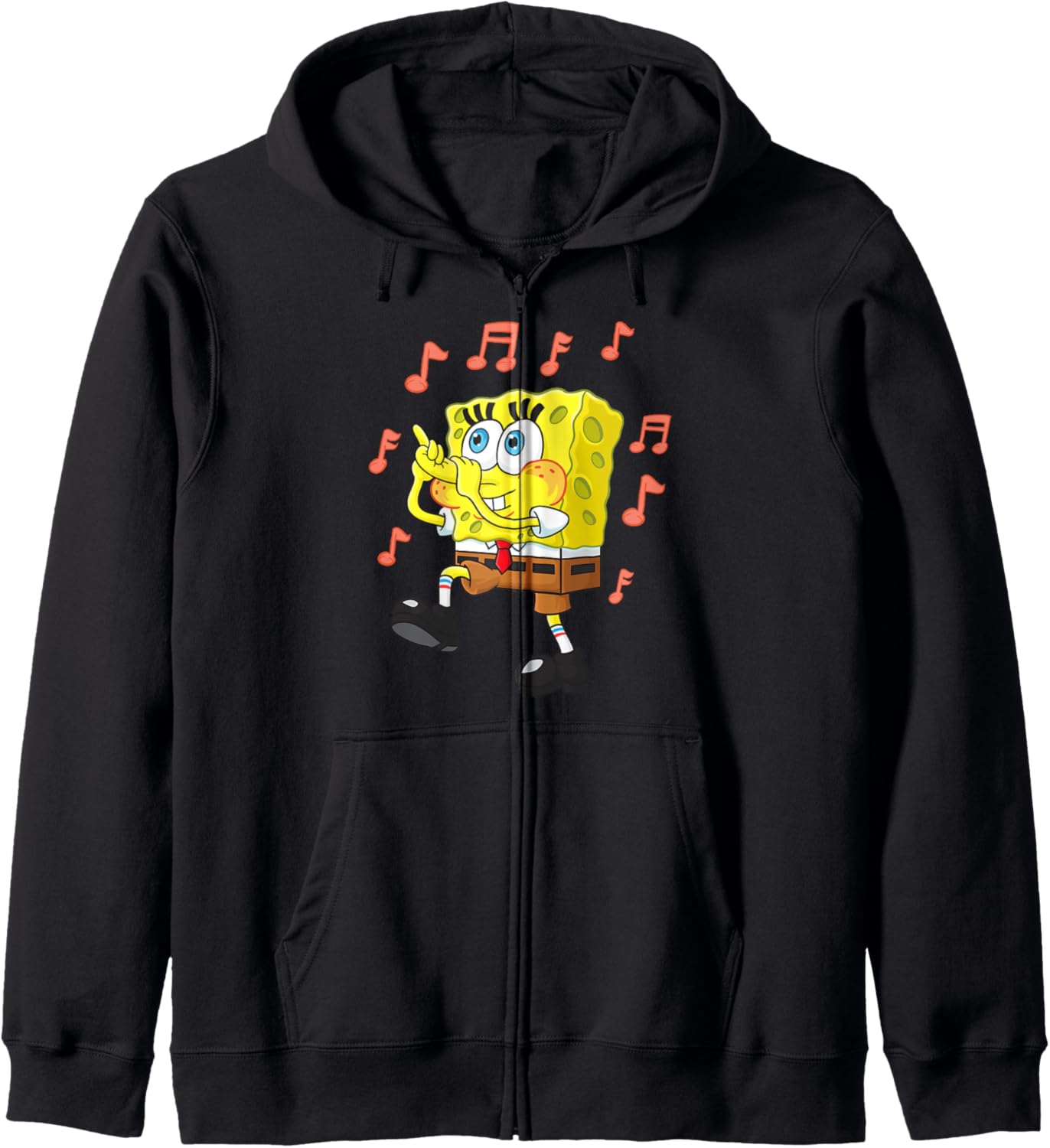 SpongeBob SquarePants Nose Flute Zip Hoodie for Fun Lovers